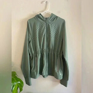 Cali Brand  Green Athletic Jacket. Very Thin and Flattering.